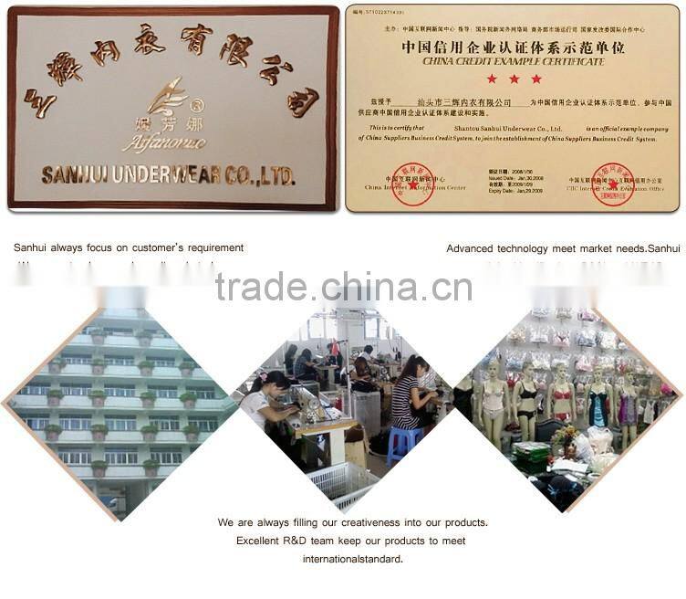 lace mesh on full cup bra and brief sets special techniced straps new sanhui Underwear OEM service