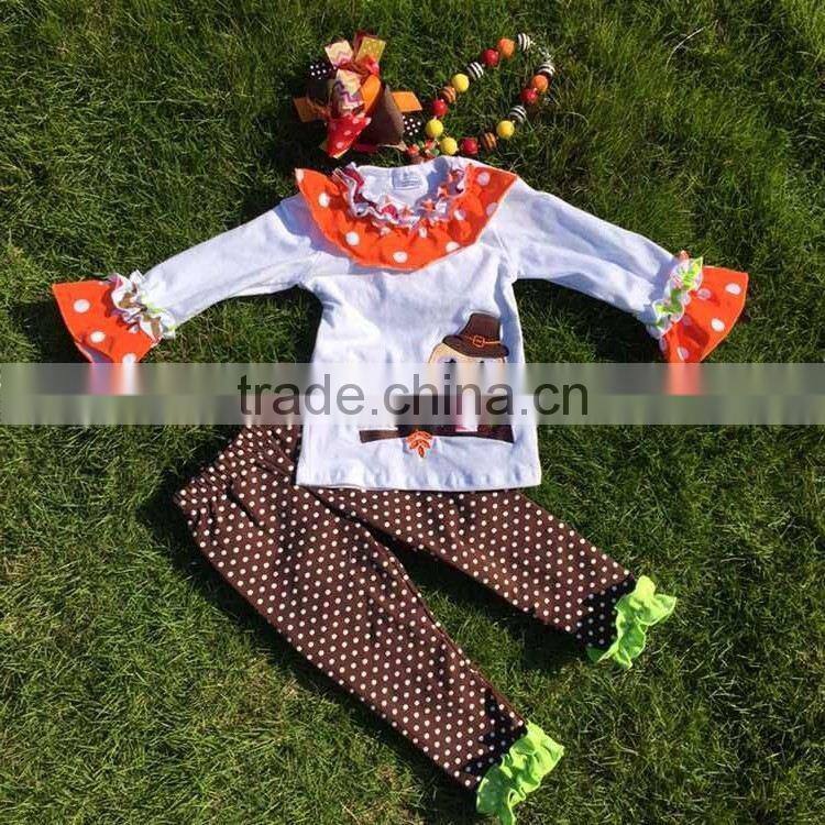 The Halloween kids girls The owl print OUTFITS pant sets girls boutique clothes kids sets with matching accessories