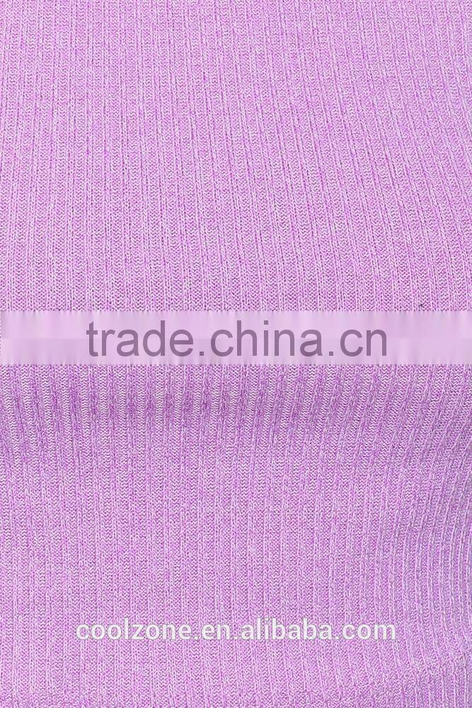 2015 New arrival turtle neck design sexy crop top/knitted sweatshirt for women