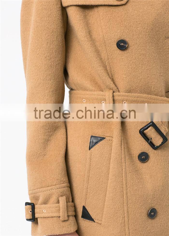 wool blend classic brown womens winter jacket and coat