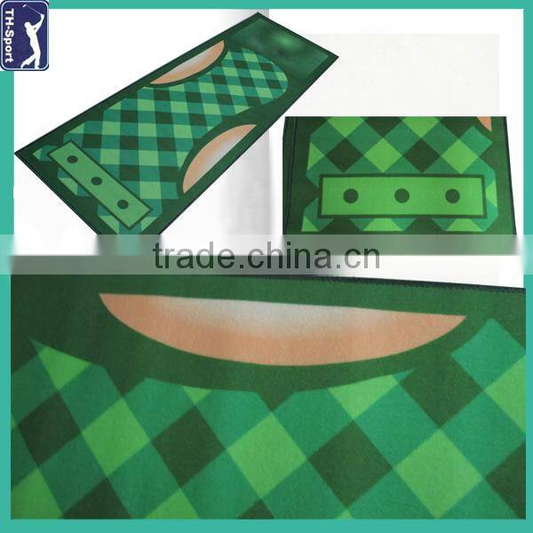 Personal practicing golf putting green indoor practise