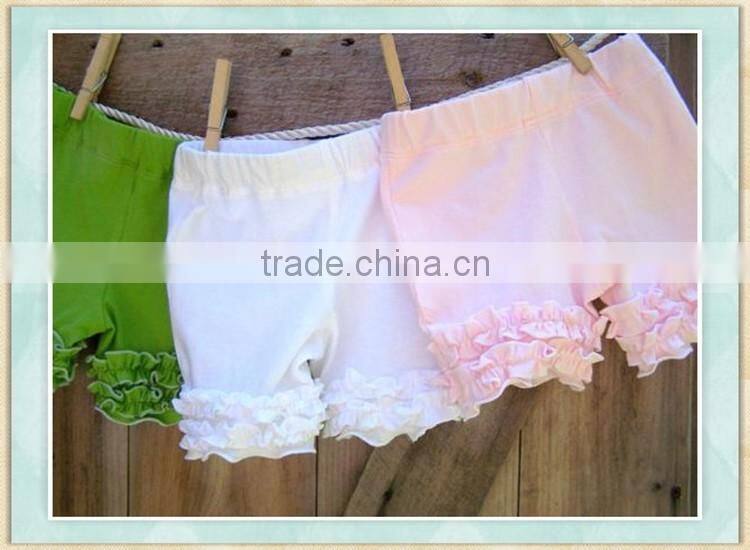 ruffle shorts baby clothes low moq girls boutique clothes wholesale children's boutique clothing