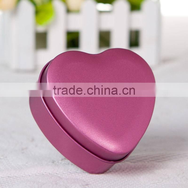 factory custom printed heart shape candy chocolate tin box