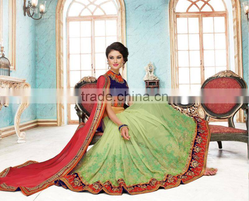 Desire Delicate Designer Light Blue Sarees Collections