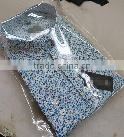 Blue micro floral mens dress shirts