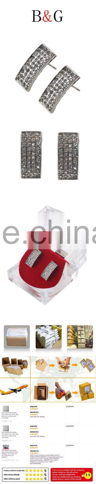 Saudi Jhumka Raw Material Diamond Hiphop Earrings Jewelry Wholesale