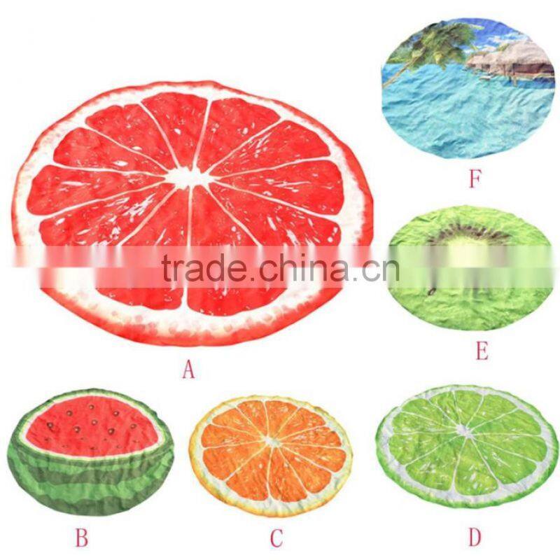 Custom design velour organic beach print towel round with tassels luxury style high quality best price