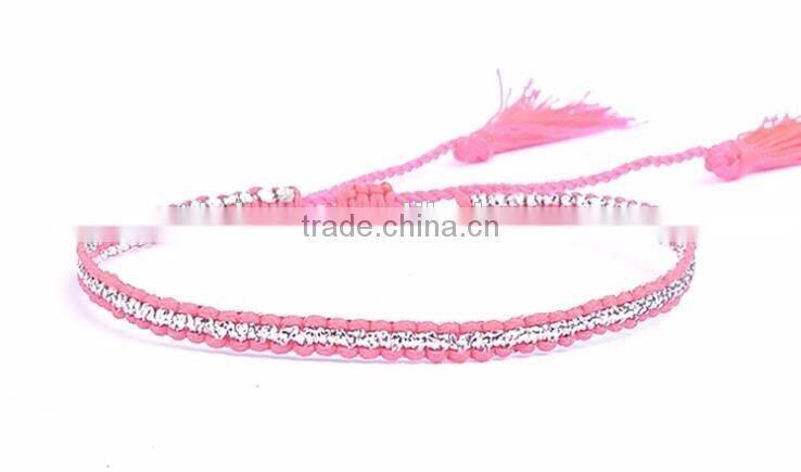 Woven Braided Seed Small Bead Single Wrap Friendship Bracelet with Tiny Tassel Fashion Handmade Beaded Bracelet Jewelry