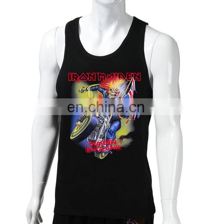 Iron Maiden black tank top,loose summer tank top