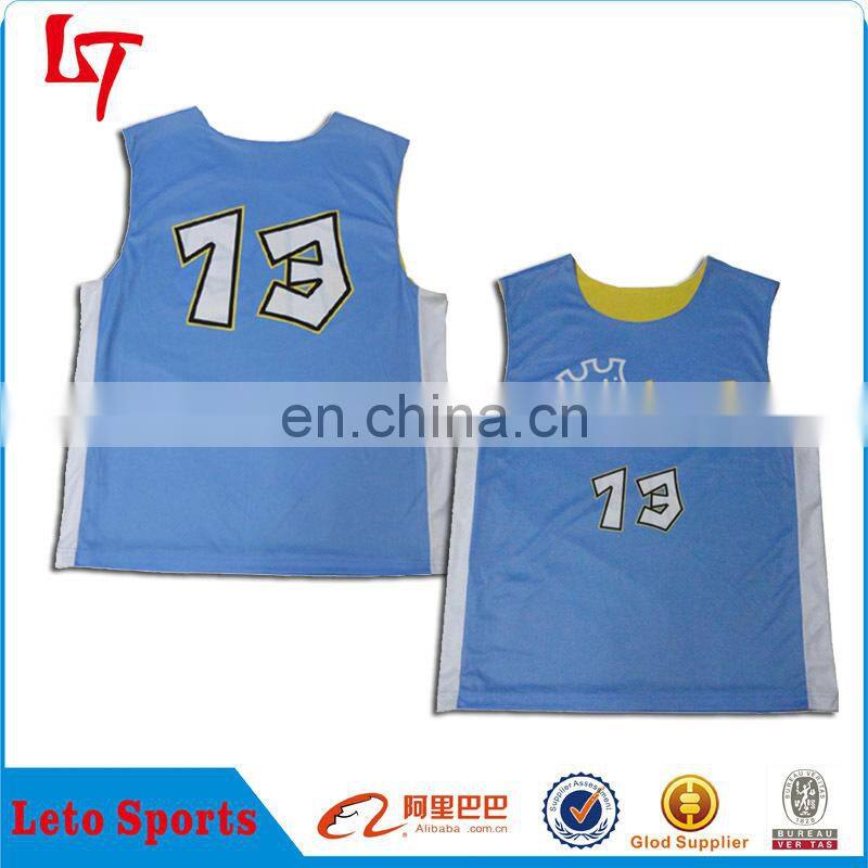 Cheap Custom Label Unisex Mesh Wicking Lacrosse Jersey&Pinnie/Sublimation Sleeveless Lacrosse Reversible Jerseys