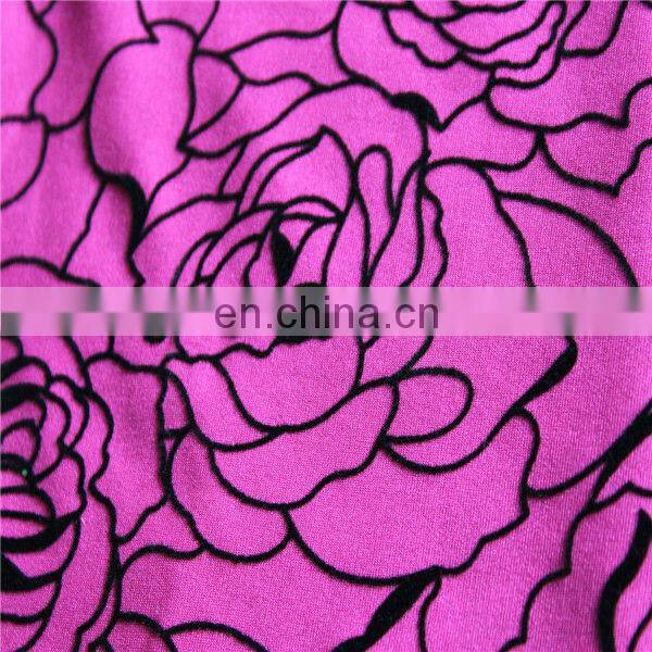 Air layer spandex flocking fabric
