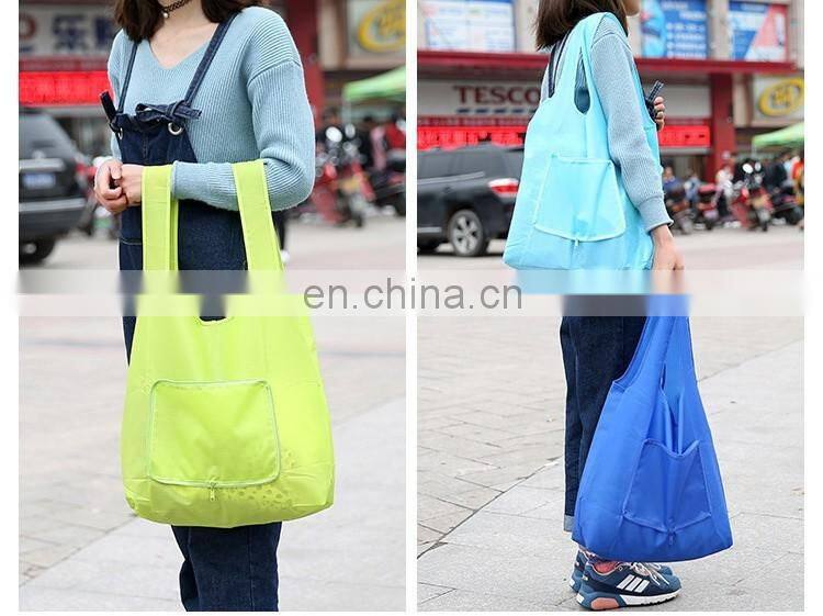 Wholesale customized tote bag folding shopping bag suppermarket shopping bag portable 2017