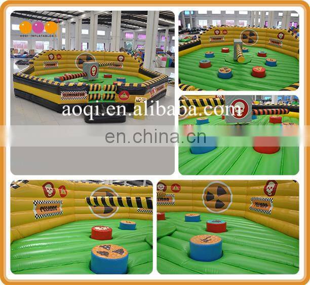 most popular sport inflatable sweeper,inflatable meltdown interactive game with control box