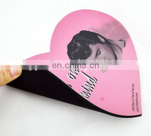 Customized die cut shape printed non-slip mouse mat pvc