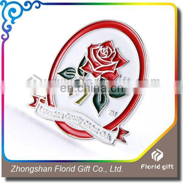 wholesale custom logo letter metal pin badges for promotion