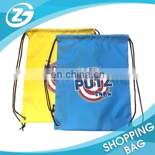 Small Size Cheap New Year Promotion Black Polyester Draw String Backpacks for Kids