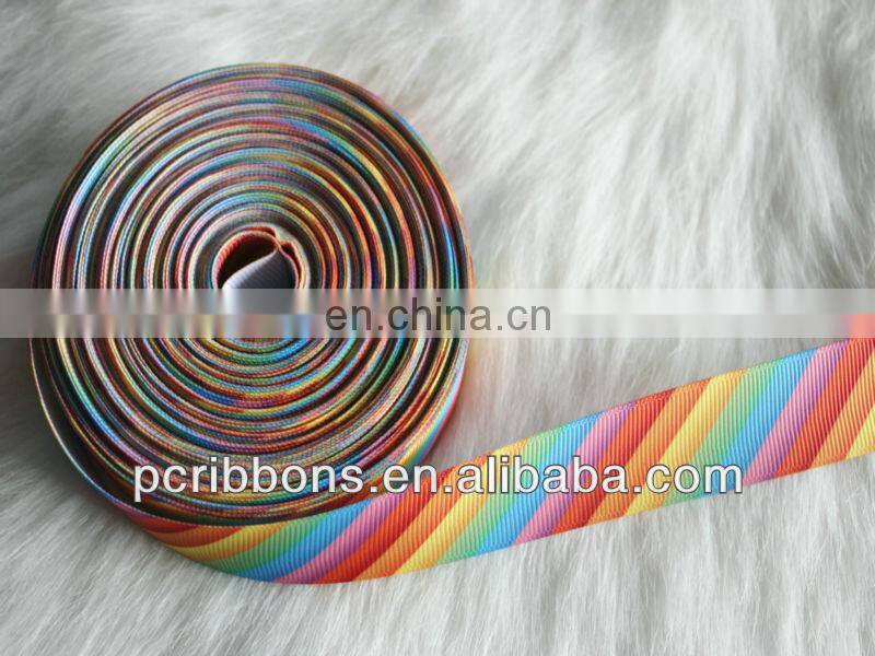 Fashion rainbow stripe ribbon