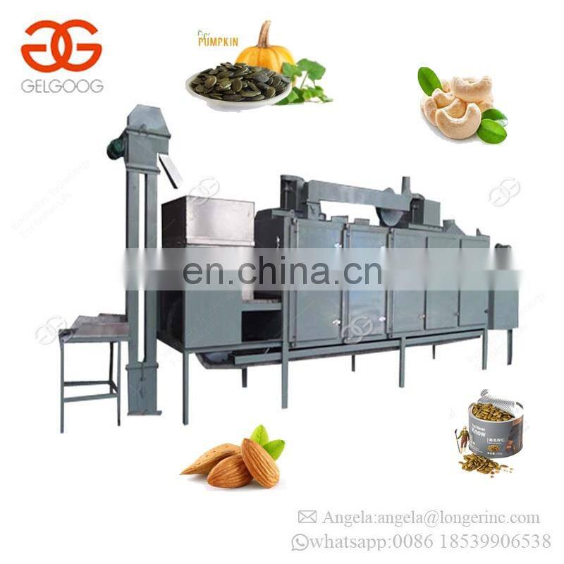 Automatic Malt Flax Seeds Sunflower Seed Walnut Almond Cashew Chestnut Roasting Machinery Chickpea Pistachio Nut Roaster Machine