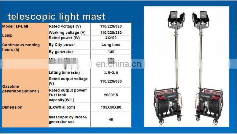 4.5m Portable Mobile Light Tower