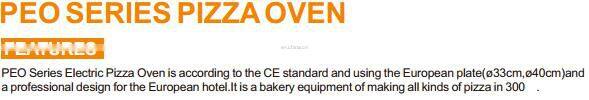 PEO series CE standard commercial electric pizza oven