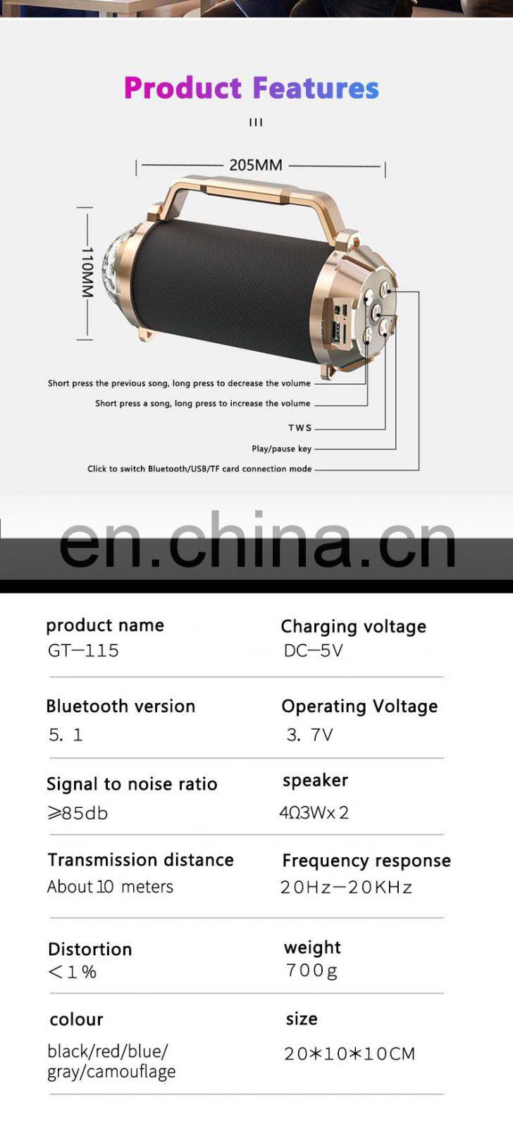 Mini speaker 2020 wholesale OEM/ODM remote control mobile phone/computer 5.0 1200MAH high capacity