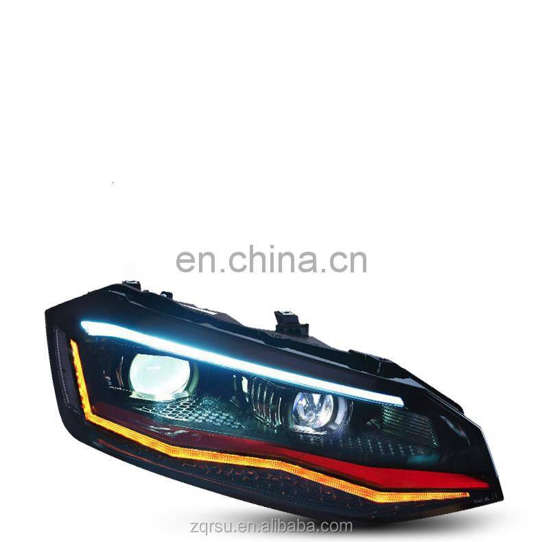 Auto cars LED headlight Lens assembly plus day tuning headlight for V W polo 2018-2020 used for modified cars POLO modified