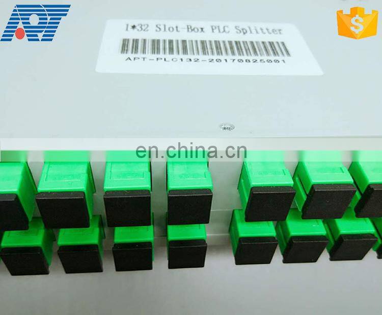 FTTH optical fiber connector 32 ports cassette type PLC splitter with factory price