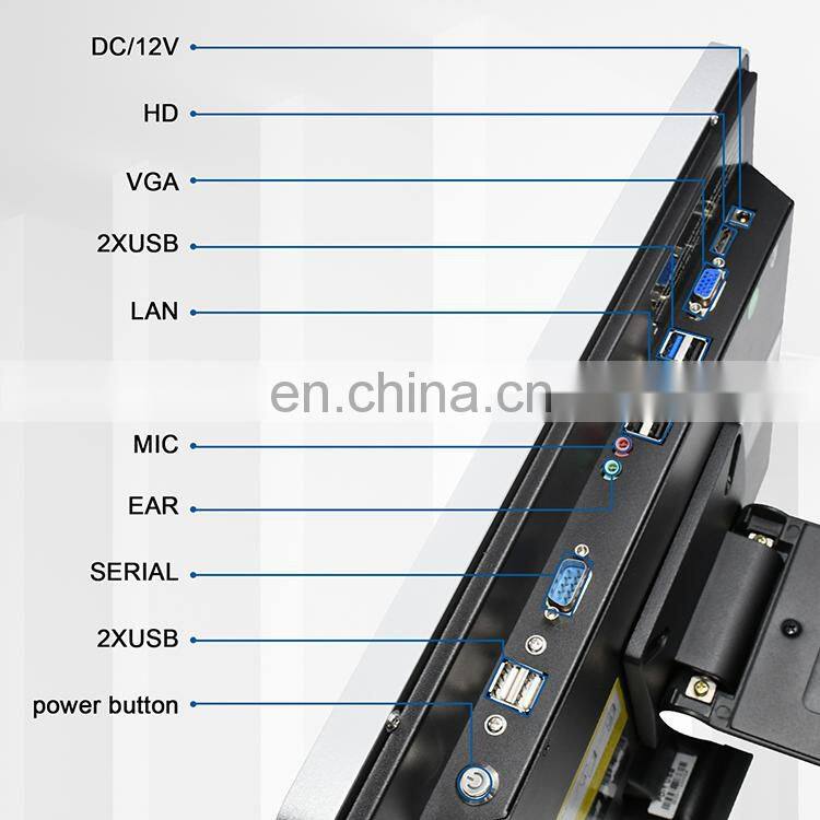 China 15 Inch Dual Screen With Printer Restaurant Retail Capacitive Touch Screen Window Pos System