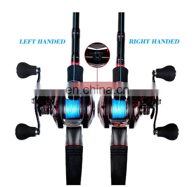 Amazon Metal 18+1BB 7-10 kg Max Drag 7.1:1 Bait Casting Red Crack Color Baitcasting Saltwater Reel Fishing