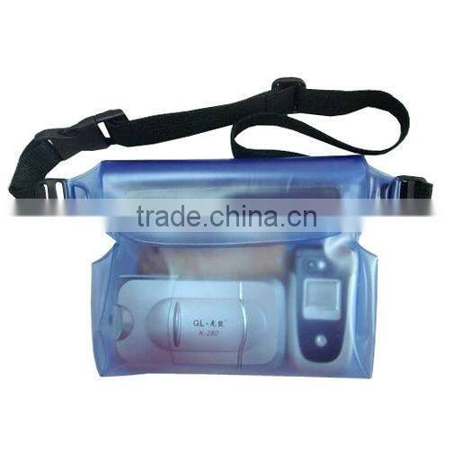 Plastic waterproof running waist bag pvc waterproof waist pack dry bag factory