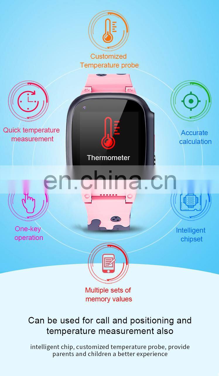 2022 amazon elderly gps tracker body temperature thermometer Fall Down Detection Smartwatches for elderly