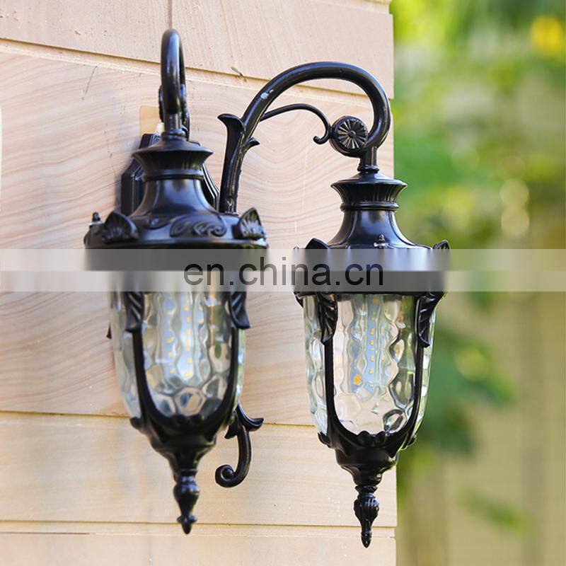 Top Quality Black Bronze Exterior Luxury Design Outdoor Waterproof Wall Lamps For Decoration Garden Porch Lights