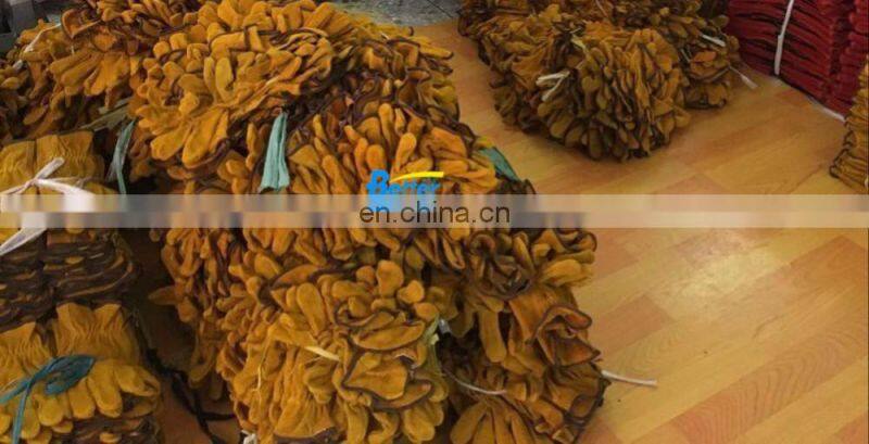 Unlined Mens Yellow Split Cowhide Leather Driver Work Gloves Wholesale