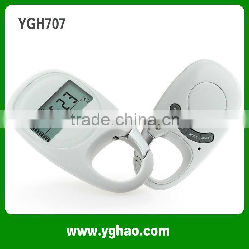 YGH667 Hot selling Gift Step Couter with Clock Digital Pedometer