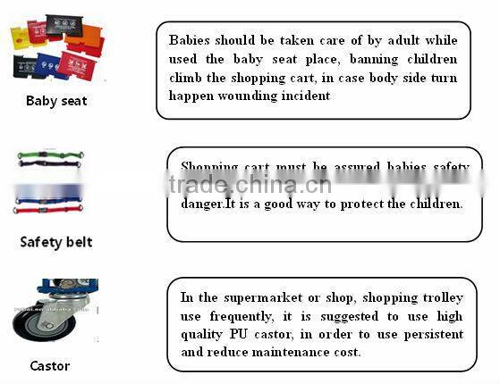 Factory direct sale metal hand trolley for shop/market(RHB-90C)