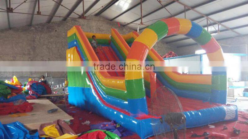 Chongqi PVC Trapualin Inflatable Dry Slide ,inflatable Water Slides For kids and adults