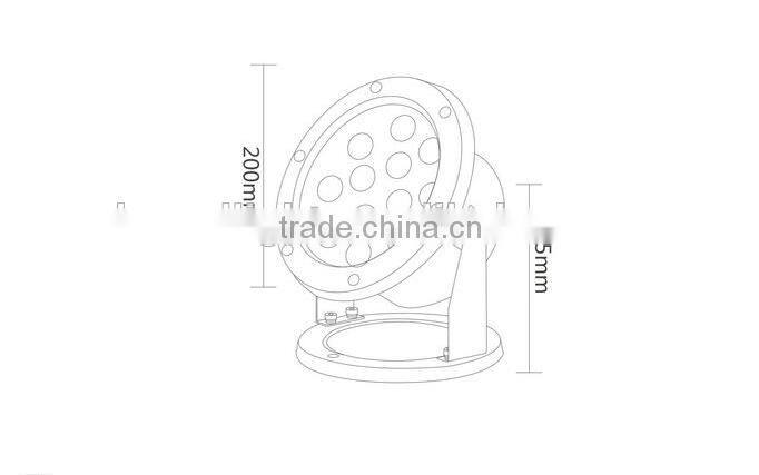 High Lumen High Power DMX512 Control 3*1W Stainless Steel IP68 RGB LED Underwater Light