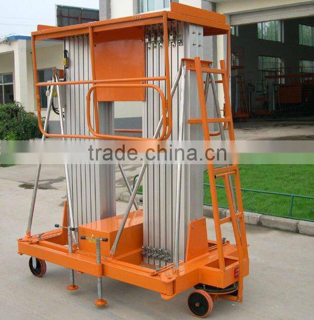 6-14m double column aluminum alloy lift table /mobile lift /aluminum alloy ladders
