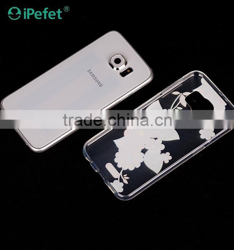 China Manufacturer Custom Design UV Printing Transparent Clear TPU Case For Samsung Galaxy S6