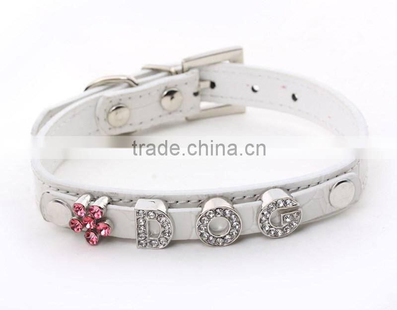 Manufacturer selling pet supplies crocodile grain can diy dog name dog collars