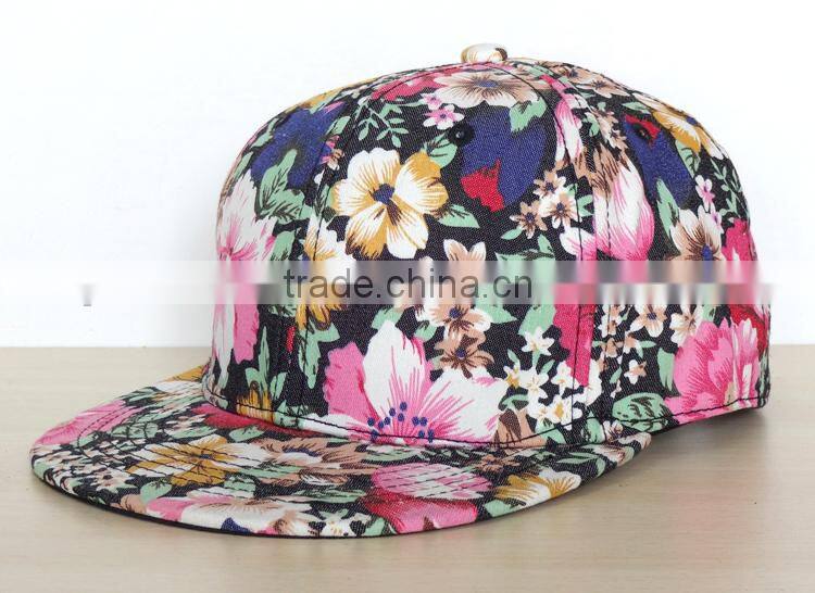 wholesale in-stock flora flat peaked snapback hat