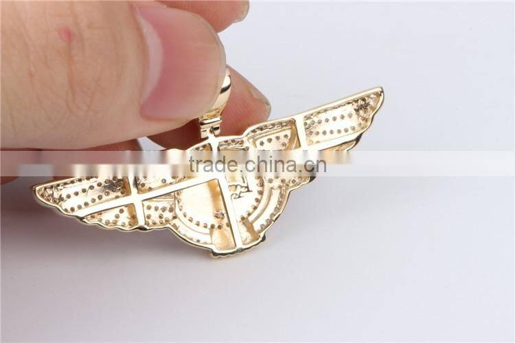 Fashion new design B wing shape hip hop 10k gold pendant setting diamonds jewerly