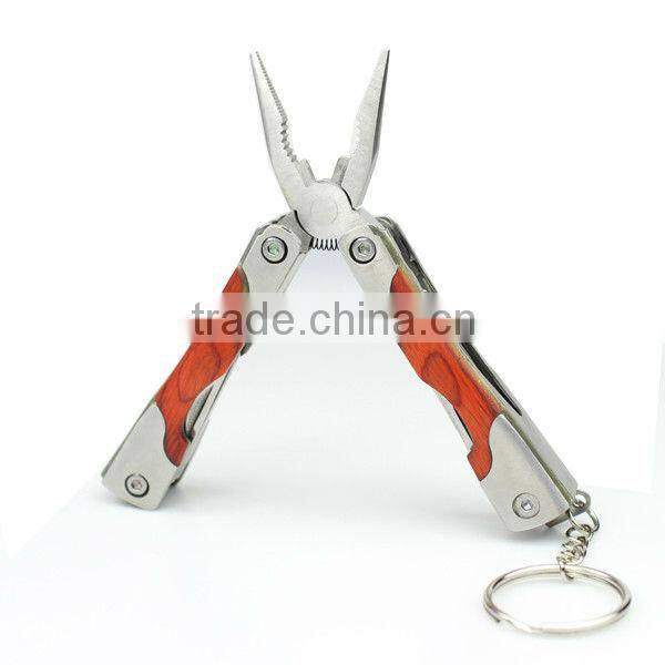 Wood handle multi tool plier
