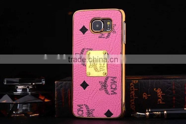 Brand MCM fashion luxury For Samsung S6 PU+PC cell phone case