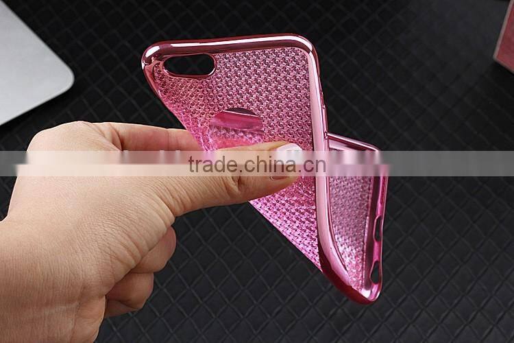 Luxury Glitter Soft TPU Electroplating Case Cover For Apple iPhone 6S / iPhone 6S Plus Rose Gold