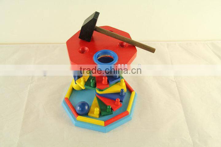 Wood Drum konck toy kids