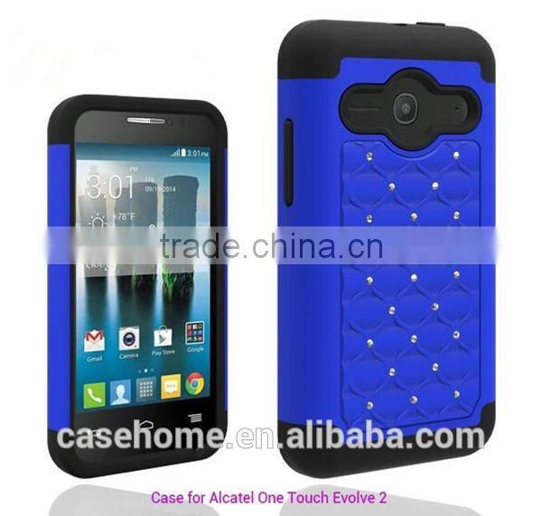 2016 Diamond 2 in 1 PC TPU Silicon Back Cover for Alcatel 4037T