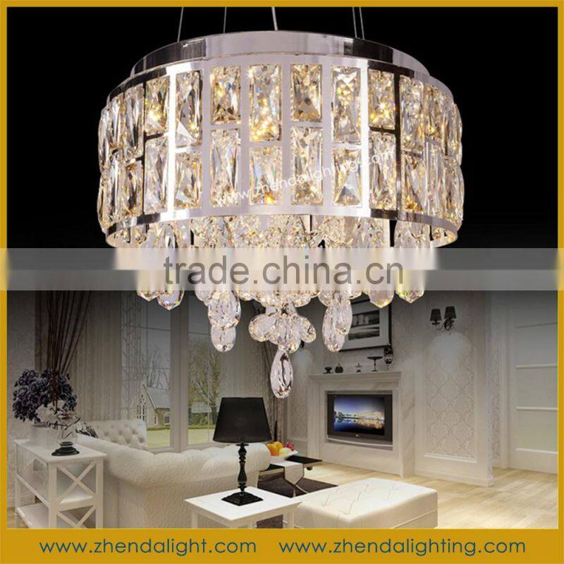 electroplate lamp base home lighting led crystal pendant light