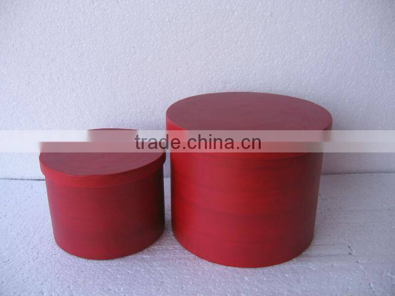 Round pressed bamboo box