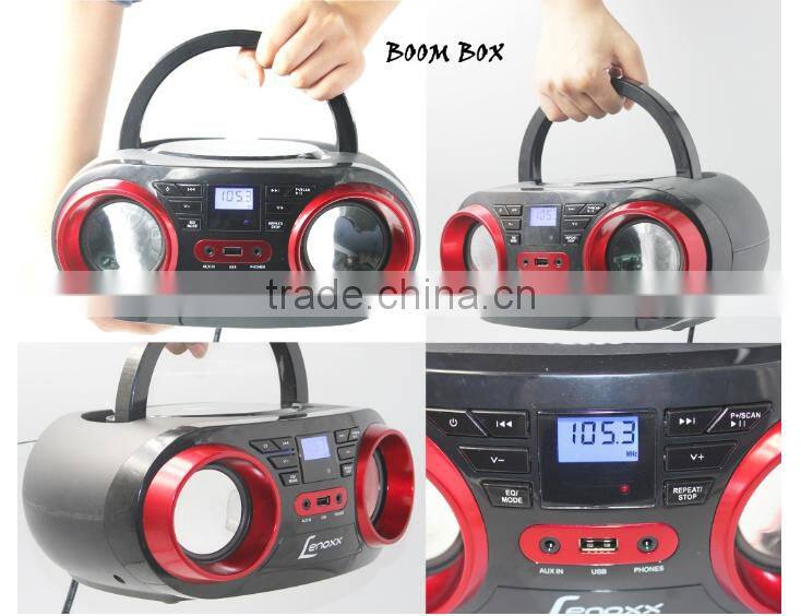 portable boombox CD player support bluetooth usb